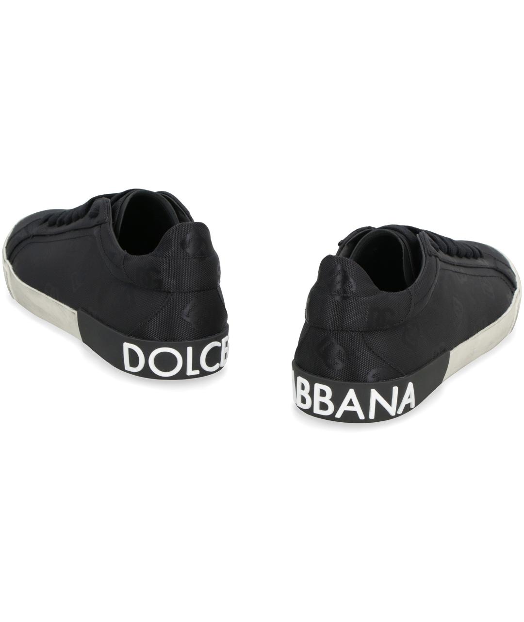 DOLCE&GABBANA Черные низкие кроссовки / кеды, фото 3