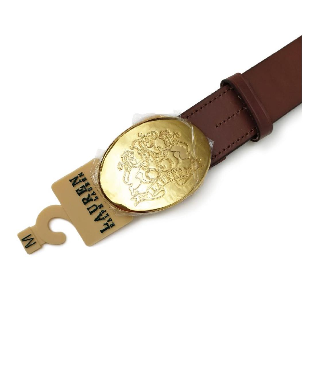 RALPH LAUREN Коричневый кожаный ремень, фото 2