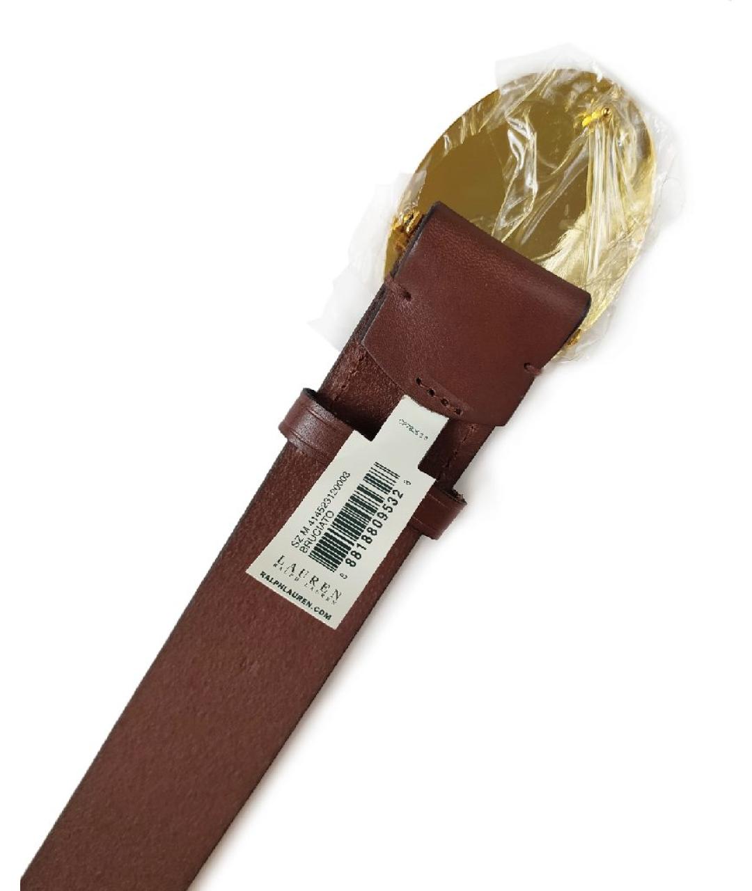 RALPH LAUREN Коричневый кожаный ремень, фото 4