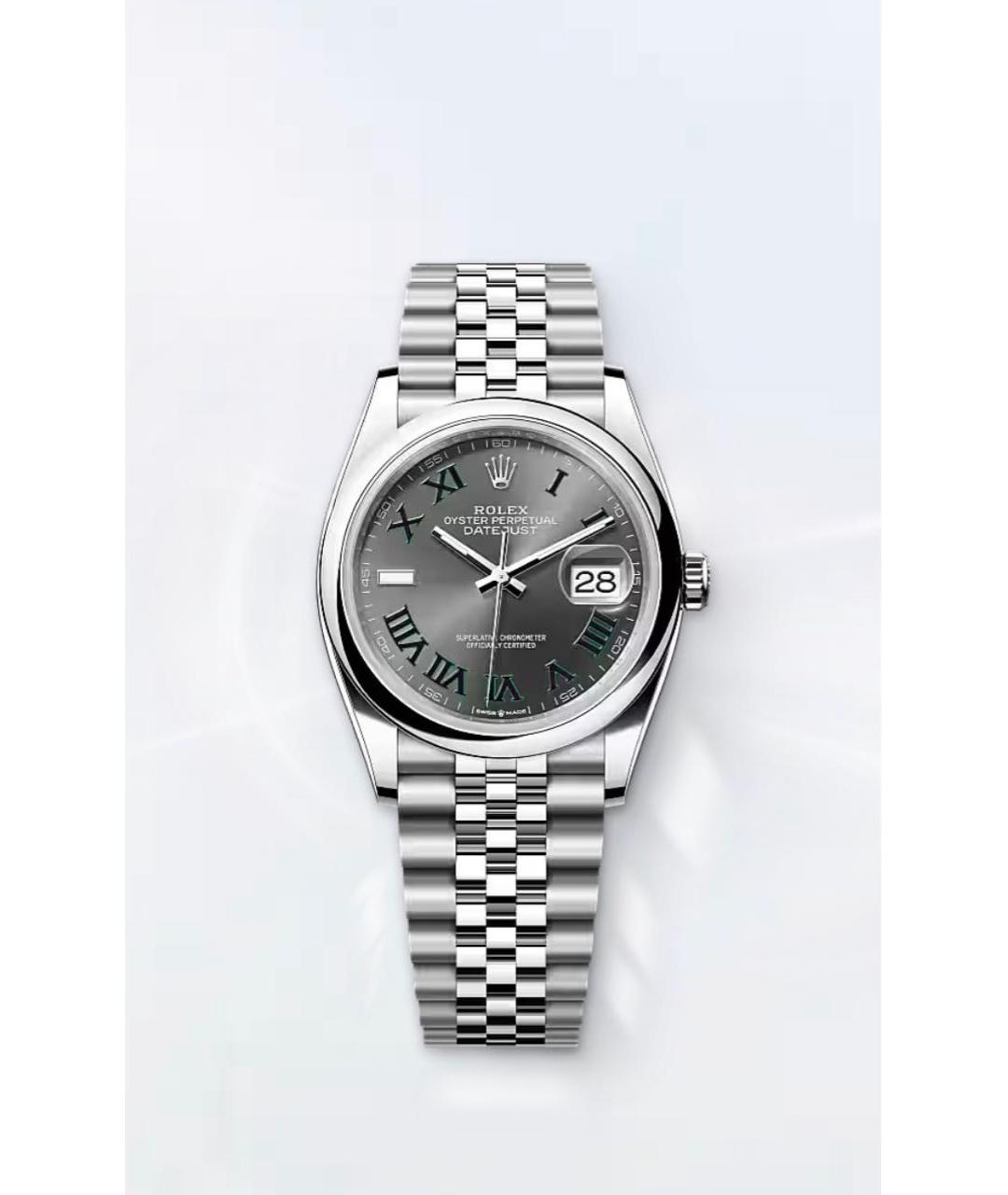 ROLEX Серебряные металлические часы, фото 6