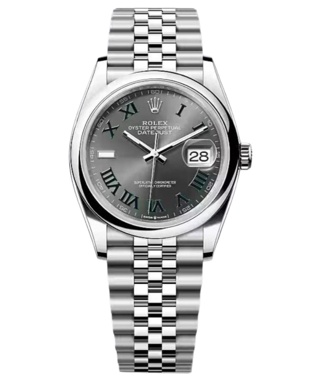 ROLEX Серебряные металлические часы, фото 1