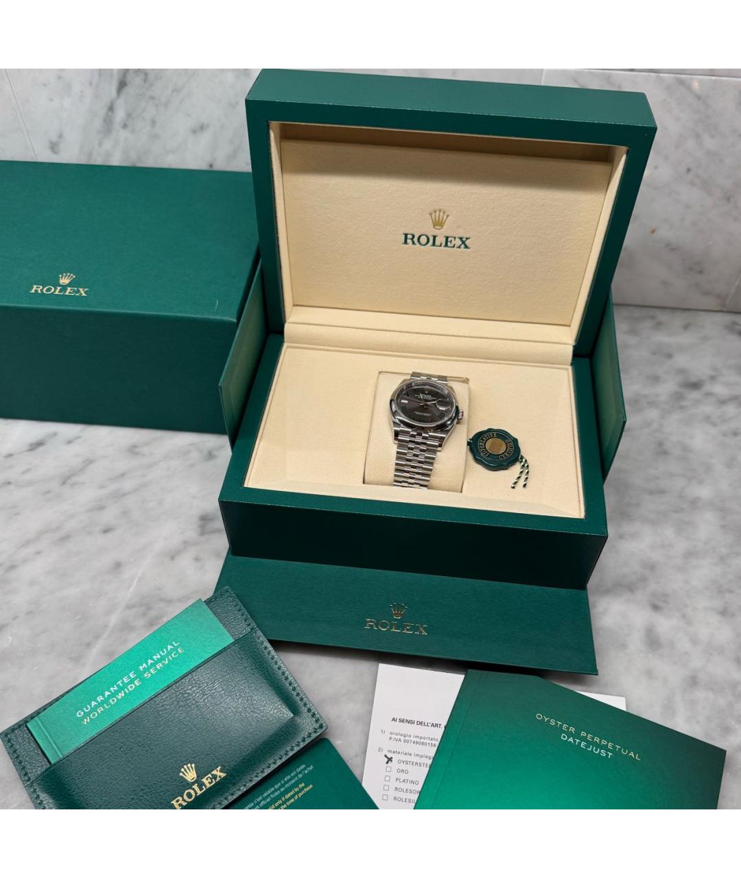 ROLEX Серебряные металлические часы, фото 4