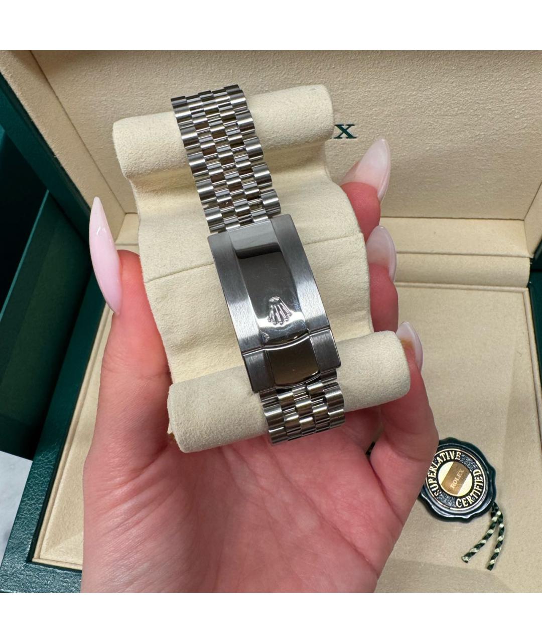 ROLEX Серебряные металлические часы, фото 3