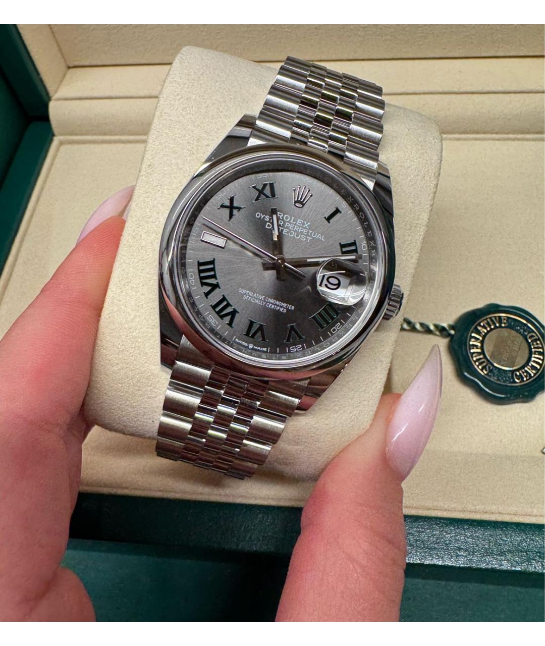 ROLEX Серебряные металлические часы, фото 2