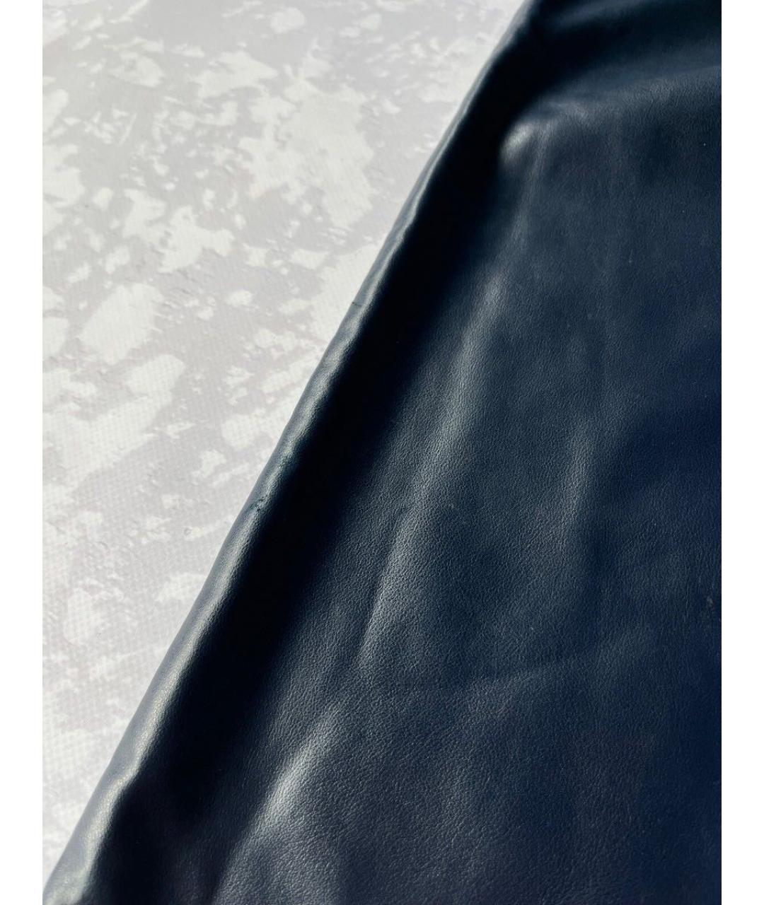 VERSACE JEANS COUTURE Темно-синие синтетические прямые брюки, фото 6