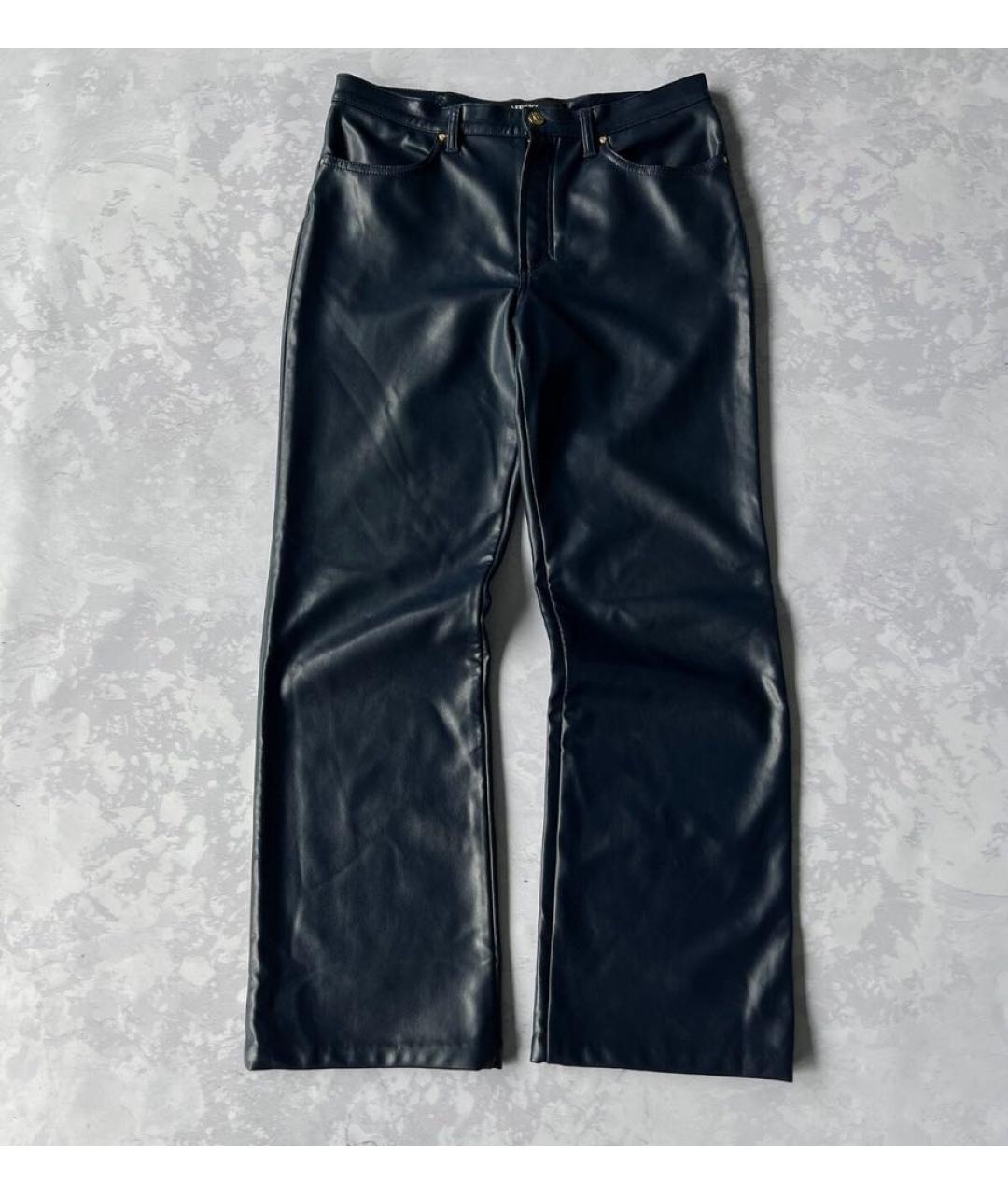 VERSACE JEANS COUTURE Темно-синие синтетические прямые брюки, фото 9