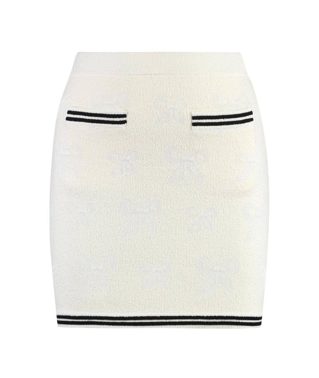 SELF-PORTRAIT Бежевая хлопковая юбка мини, фото 1