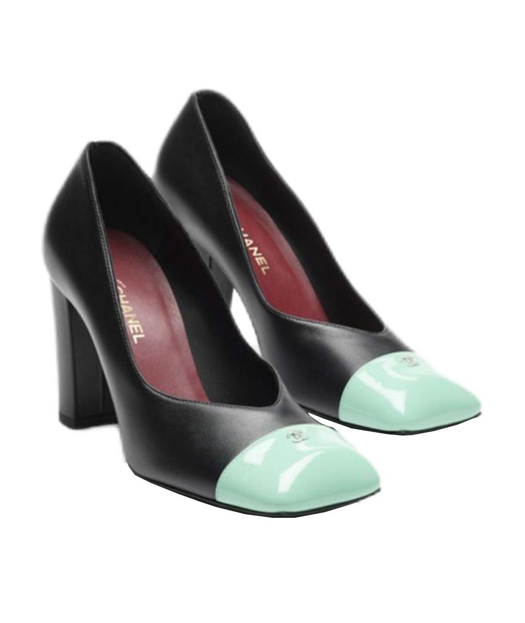 CHANEL Черные кожаные туфли, фото 3