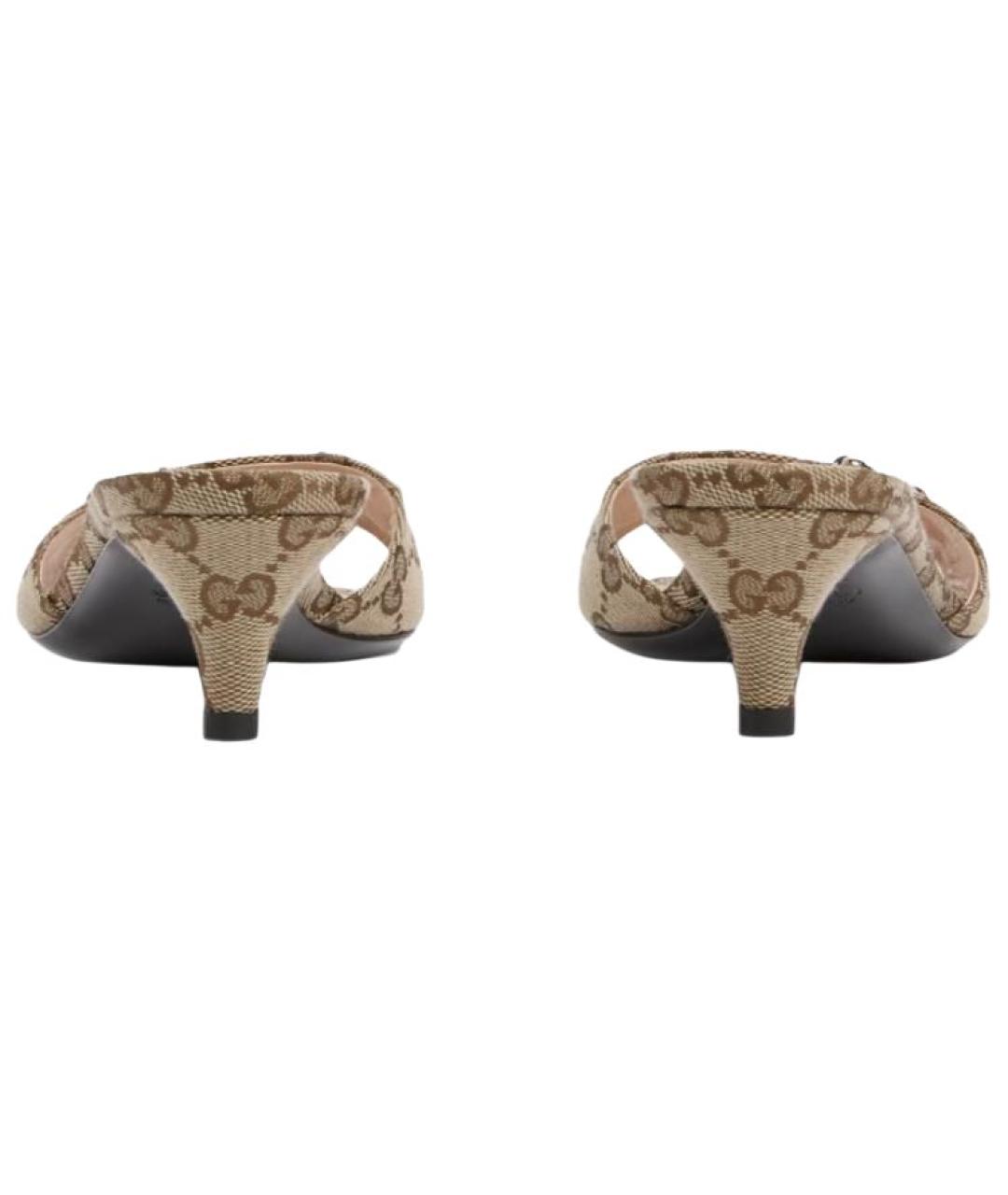 GUCCI Бежевые мюли, фото 5