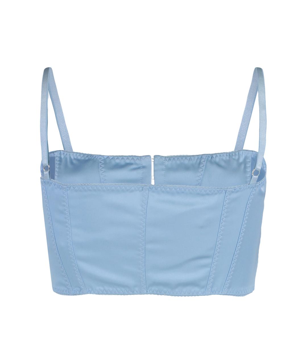 ANNA OCTOBER Голубая полиэстеровая майка, фото 2