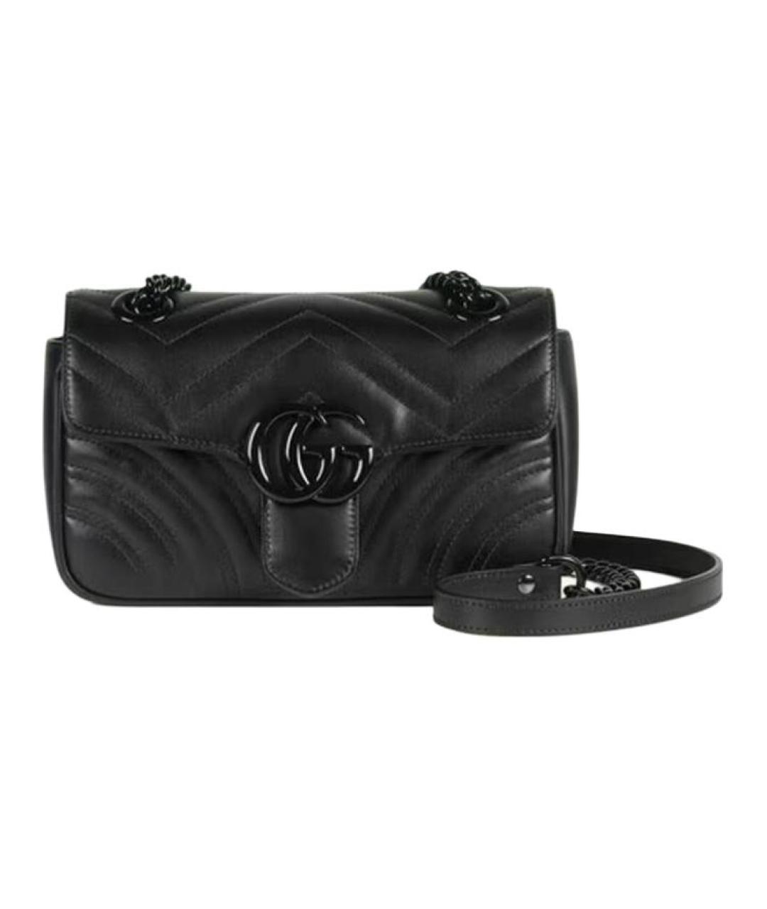 GUCCI Черная кожаная сумка через плечо, фото 1