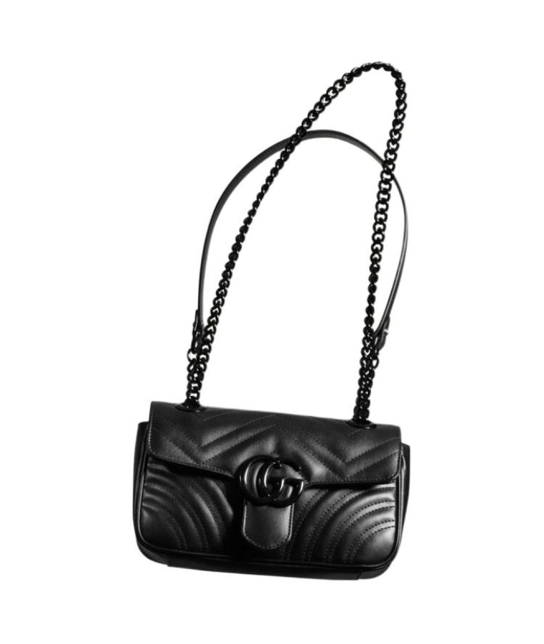 GUCCI Черная кожаная сумка через плечо, фото 3