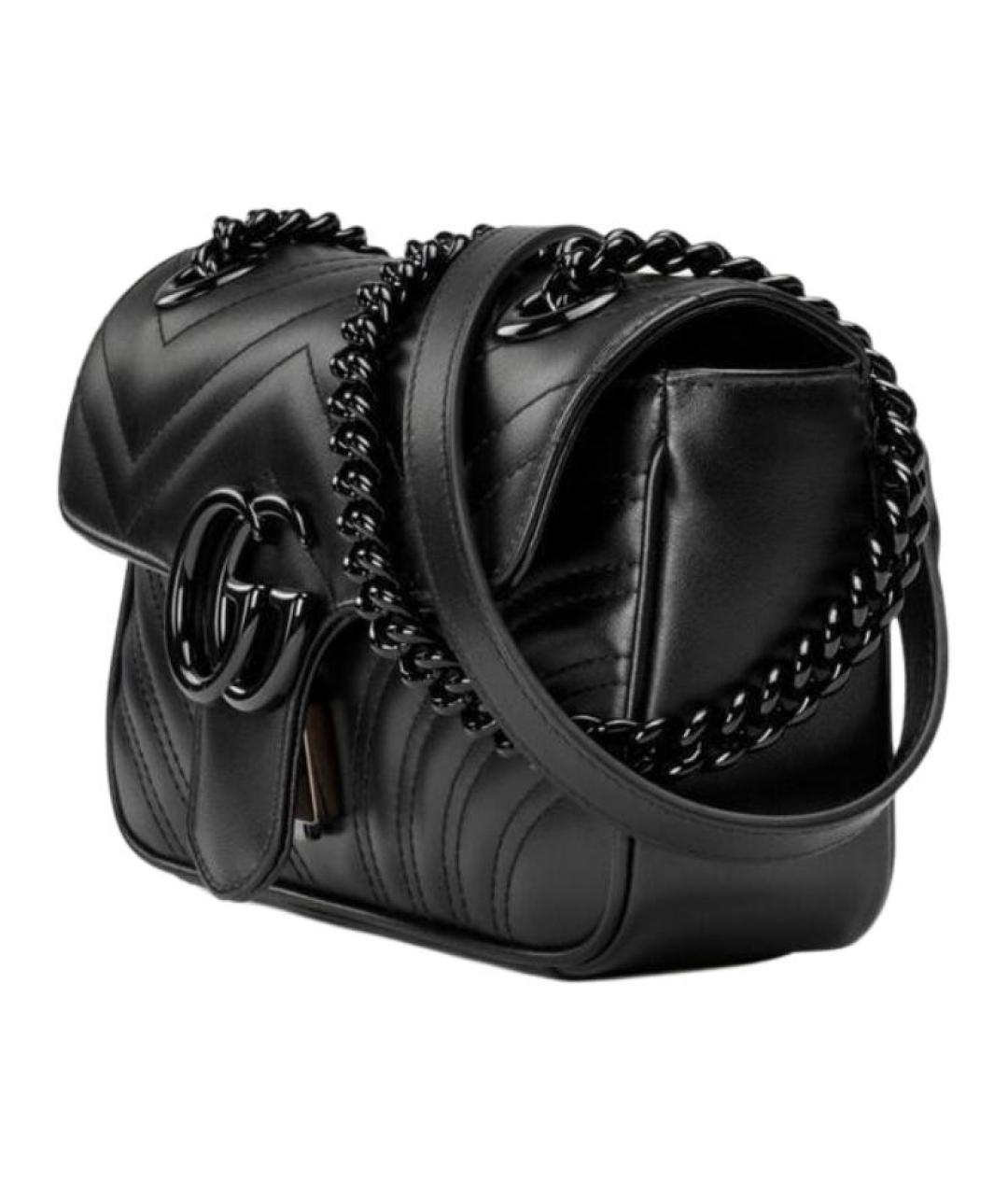 GUCCI Черная кожаная сумка через плечо, фото 2