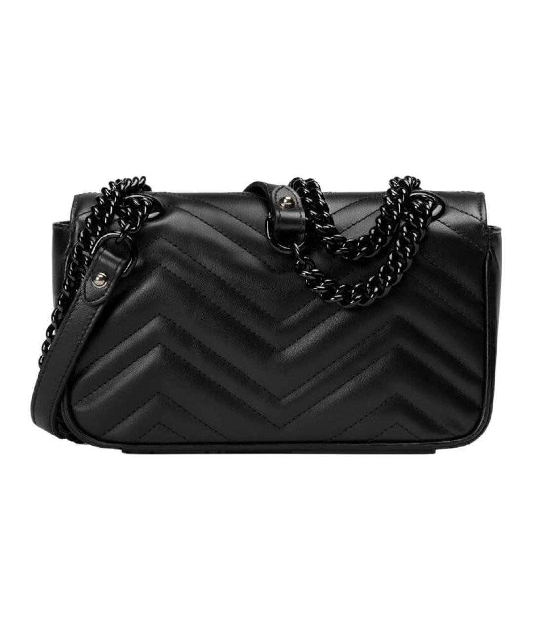 GUCCI Черная кожаная сумка через плечо, фото 4