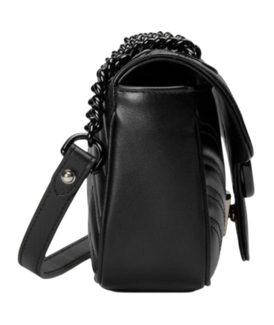 GUCCI Черная кожаная сумка через плечо, фото 5