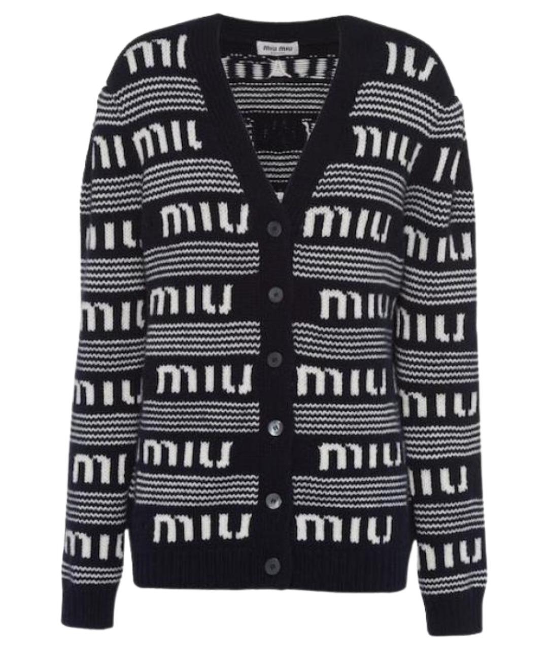 MIU MIU Синий кашемировый кардиган, фото 1