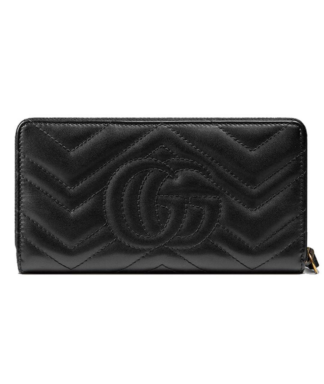 GUCCI Черный кожаный кошелек, фото 2