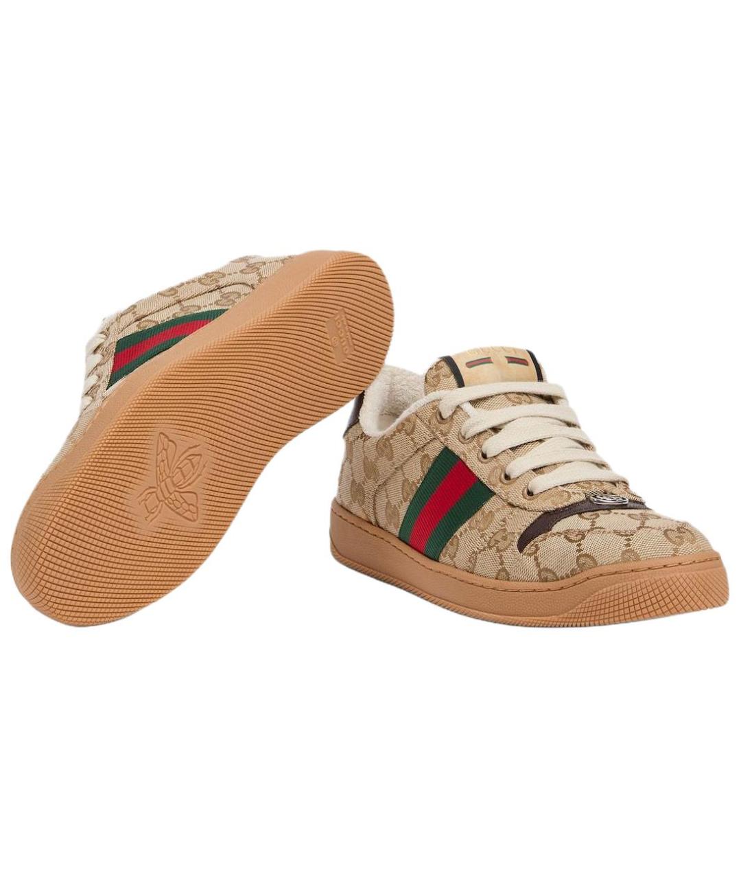 GUCCI Бежевые кроссовки, фото 5