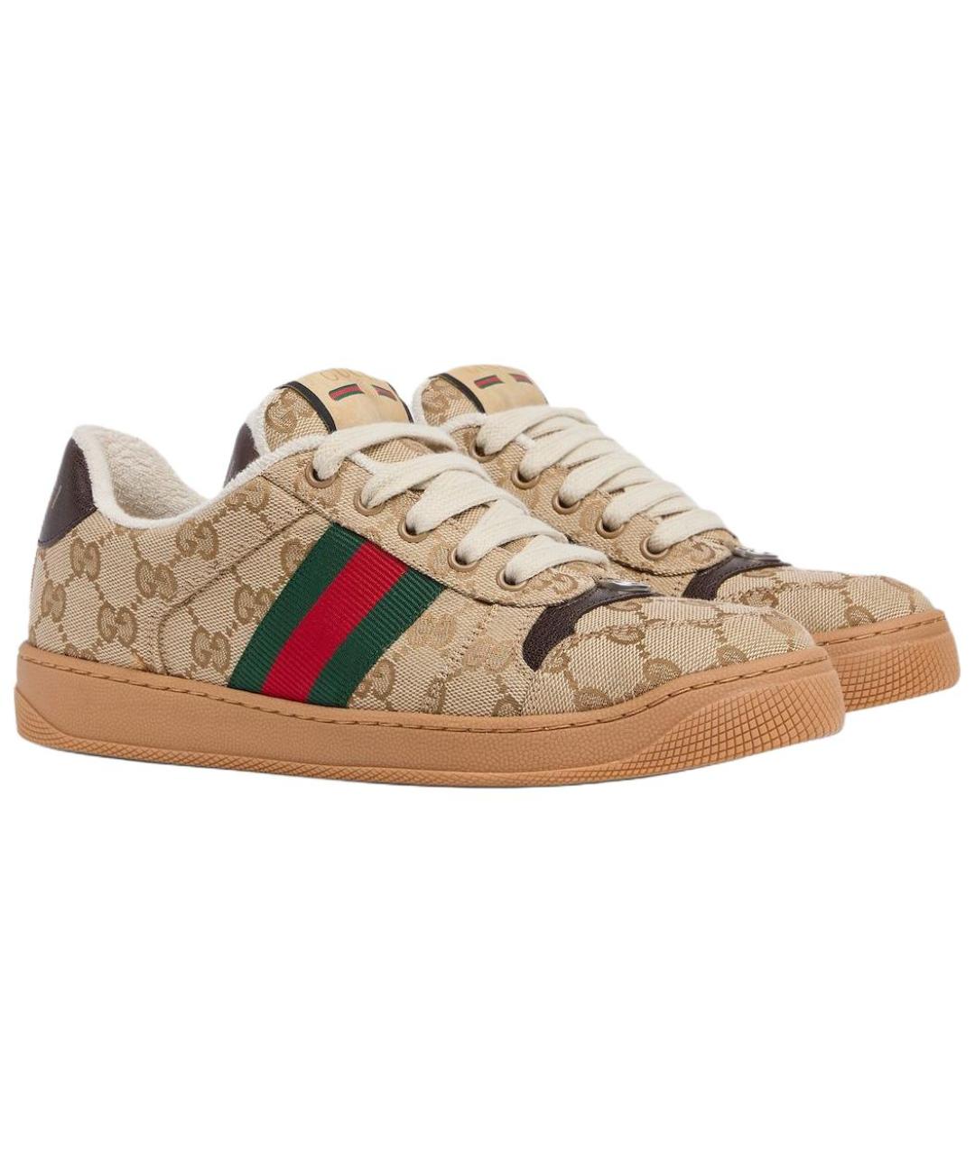 GUCCI Бежевые кроссовки, фото 2