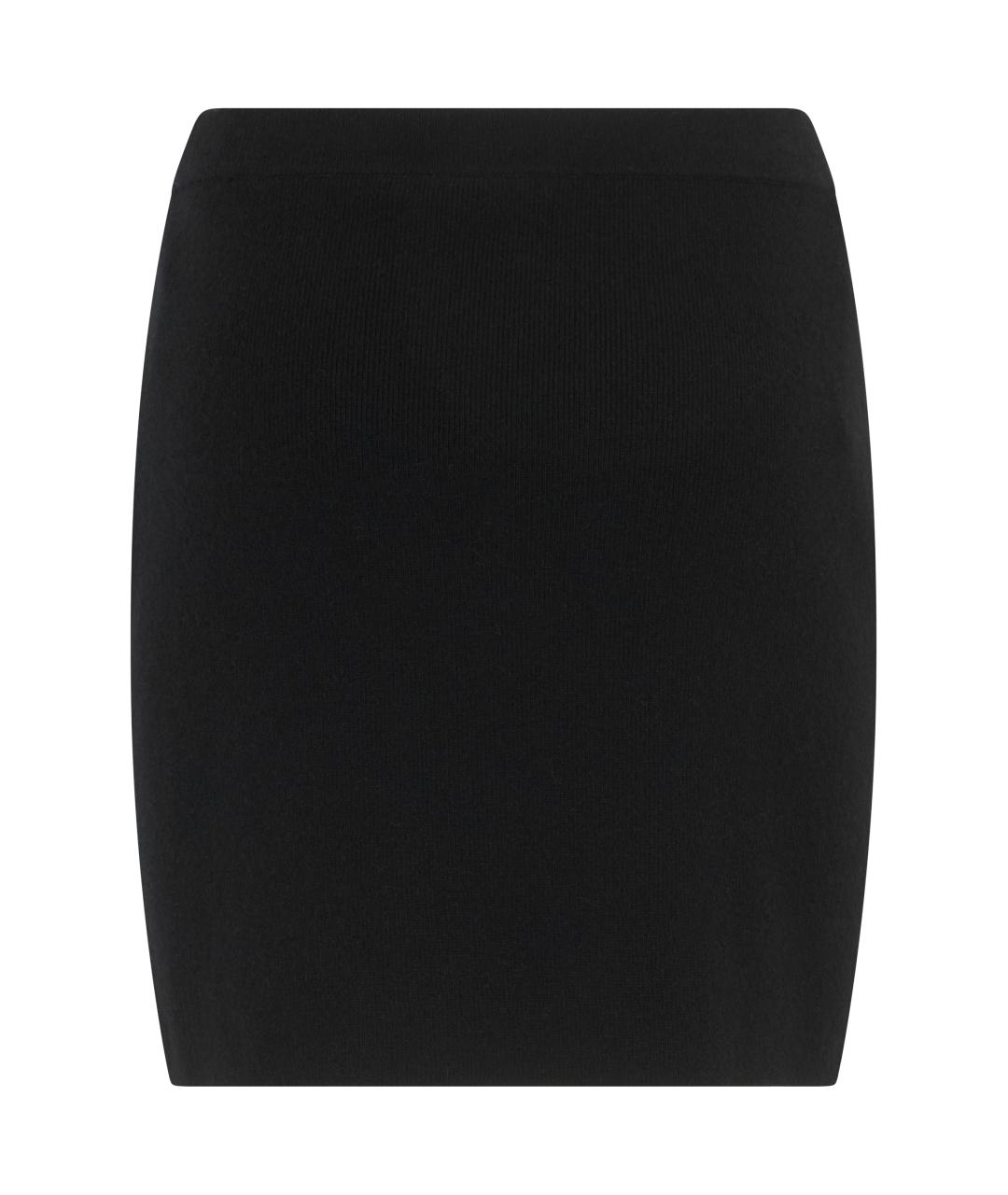 ALEXANDER WANG Черная шерстяная юбка мини, фото 2