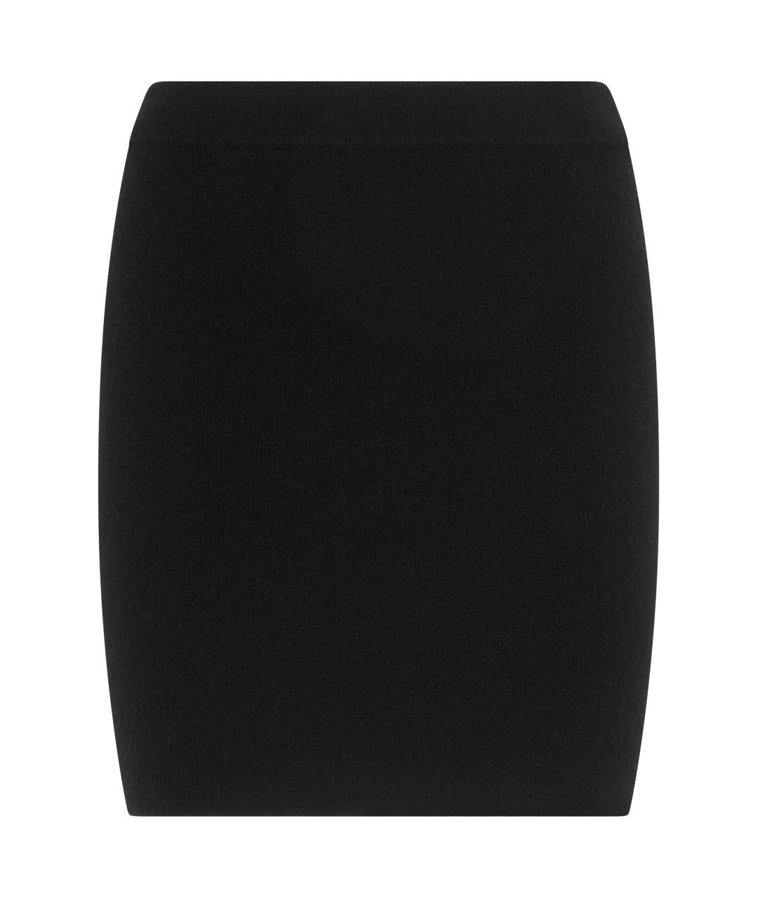 ALEXANDER WANG Черная шерстяная юбка мини, фото 1