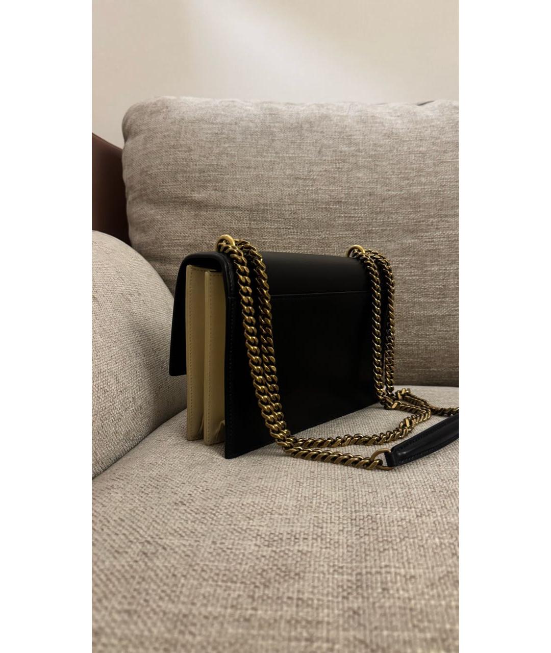 SAINT LAURENT Черная кожаная сумка через плечо, фото 6