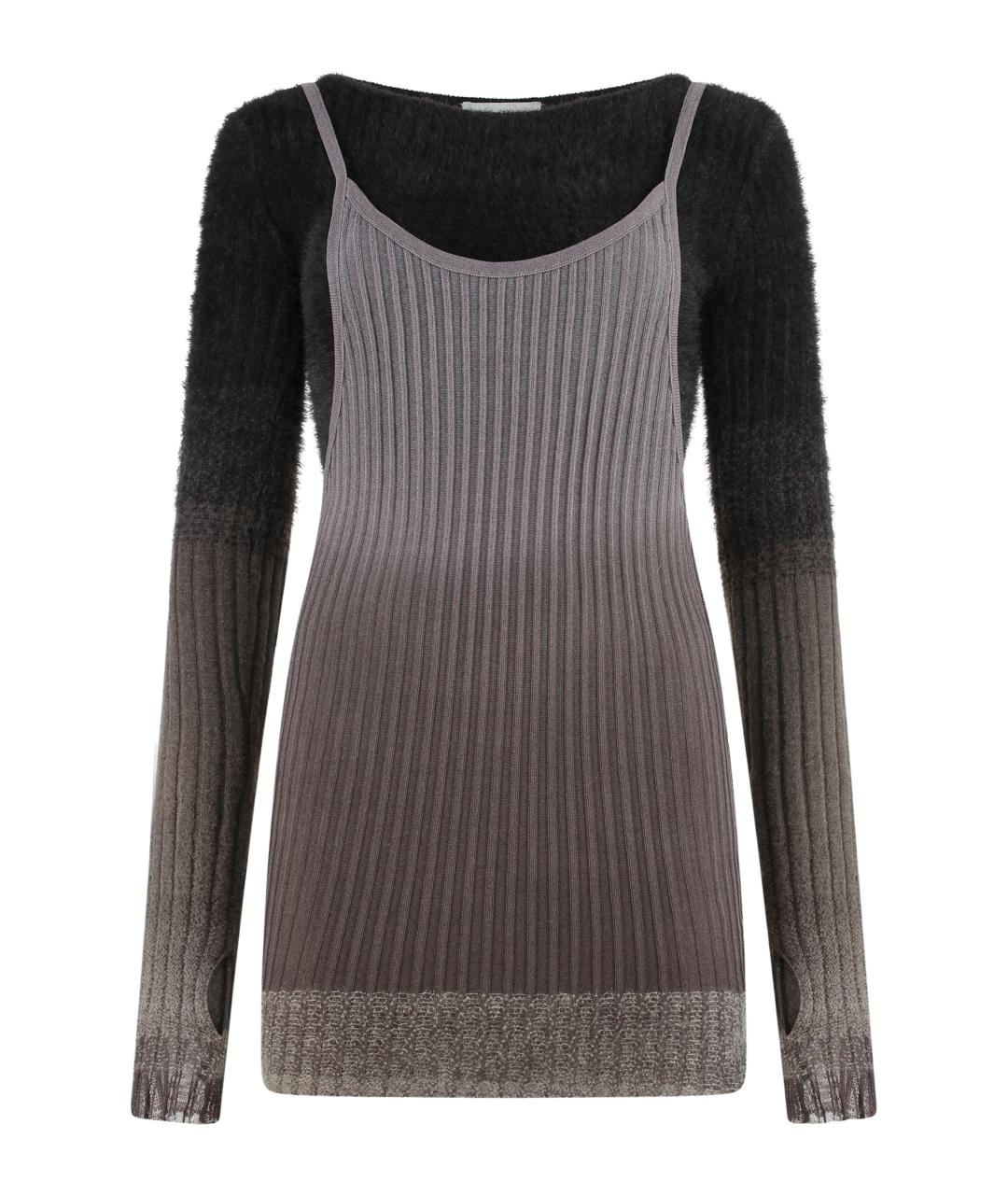 THE ATTICO Коричневое полиамидовое платье, фото 1