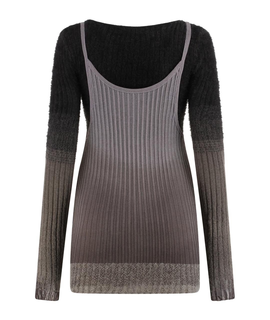 THE ATTICO Коричневое полиамидовое платье, фото 2