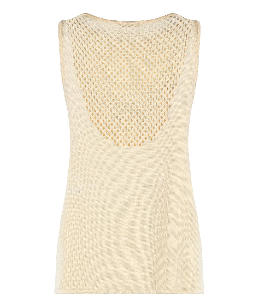 PACO RABANNE Бежевая вискозная майка, фото 2