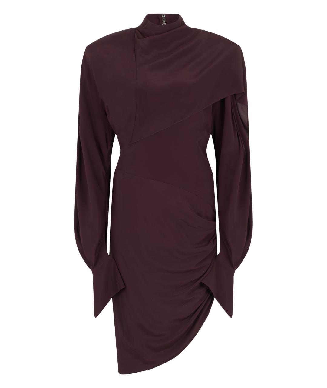 MUGLER Бордовое полиэстеровое вечернее платье, фото 1