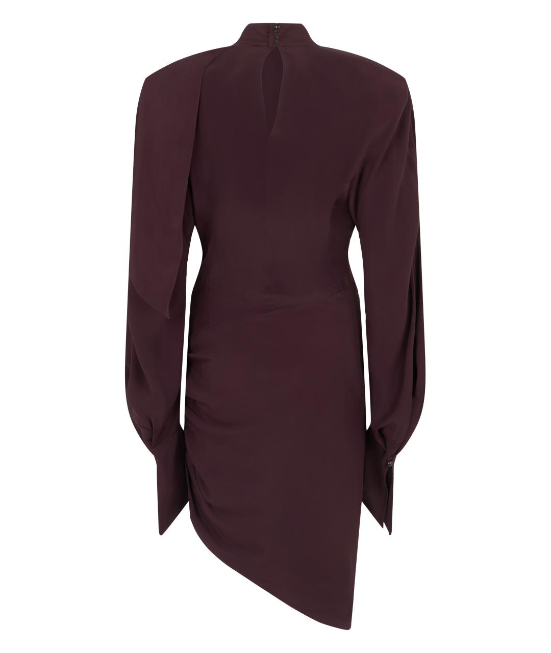 MUGLER Бордовое полиэстеровое вечернее платье, фото 2