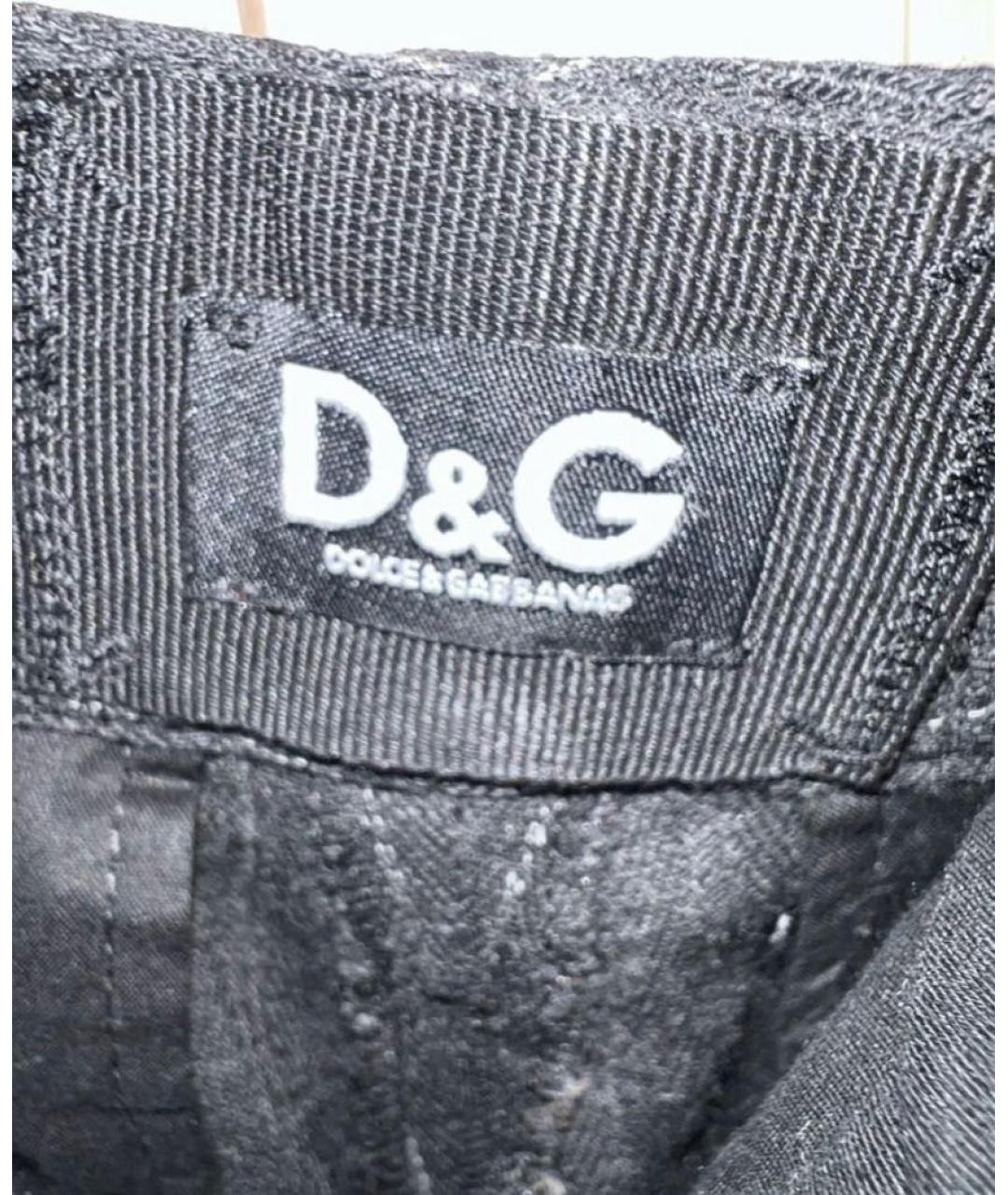 DOLCE&GABBANA Антрацитовые вискозные прямые брюки, фото 5