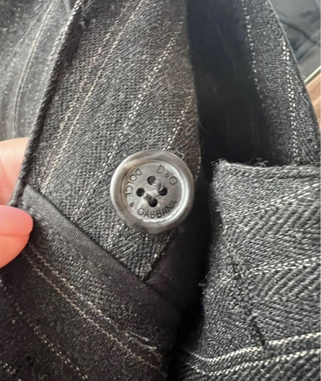 DOLCE&GABBANA Антрацитовые вискозные прямые брюки, фото 6