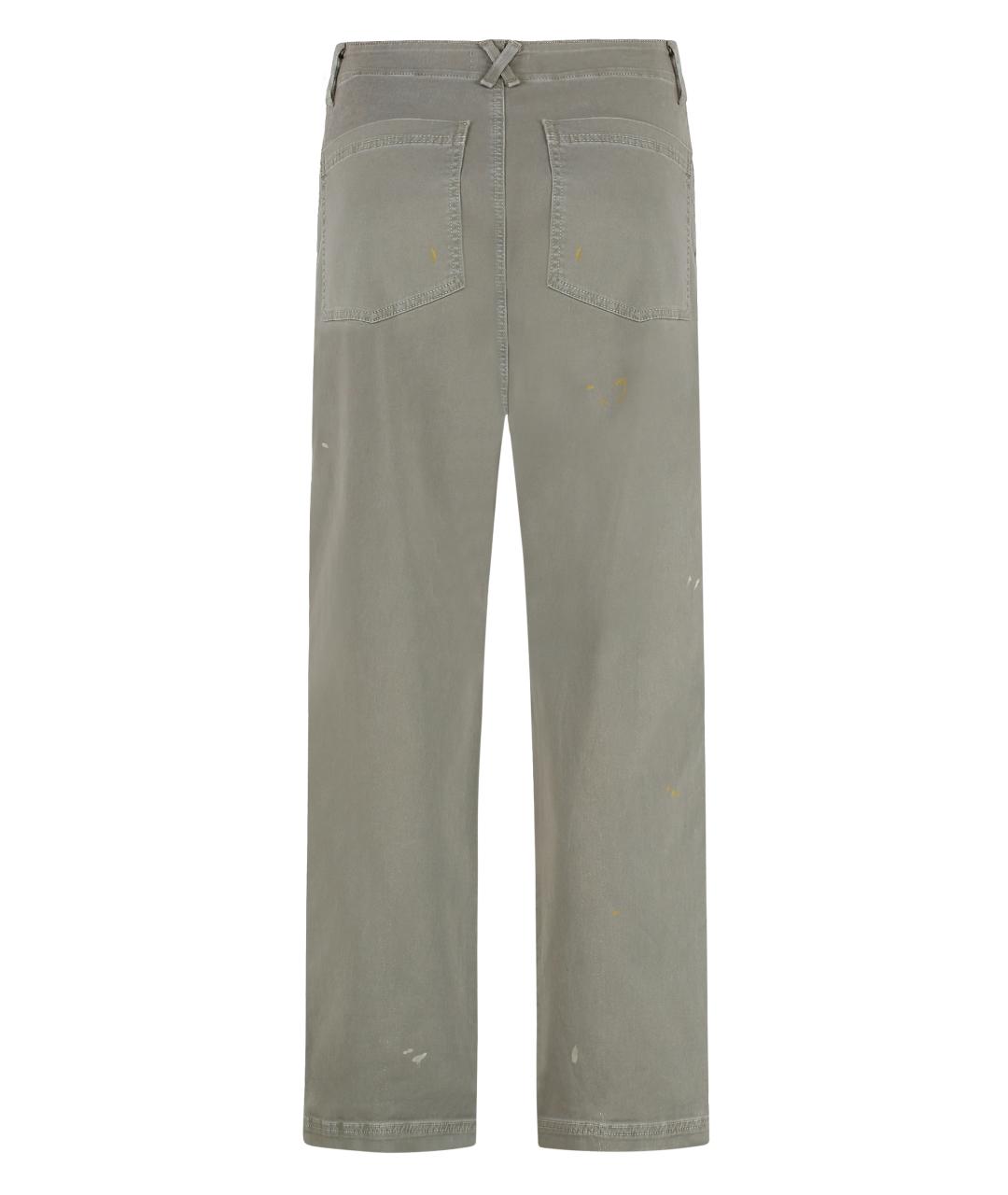 ASKK NY Зеленые хлопковые прямые брюки, фото 2