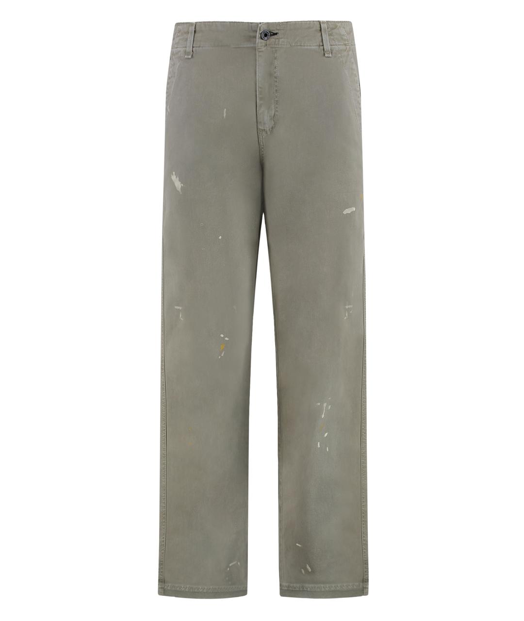 ASKK NY Зеленые хлопковые прямые брюки, фото 1