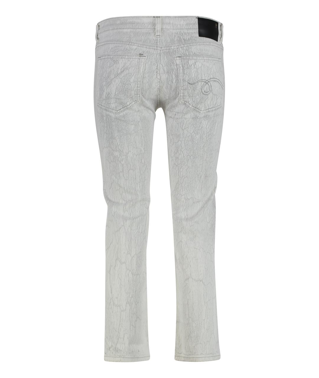 R13 Серые хлопковые прямые джинсы, фото 2
