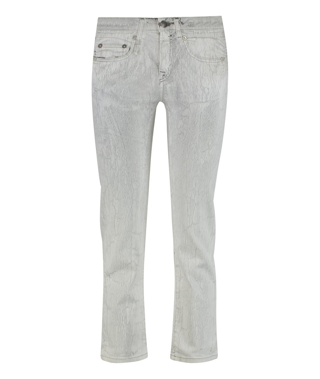R13 Серые хлопковые прямые джинсы, фото 1