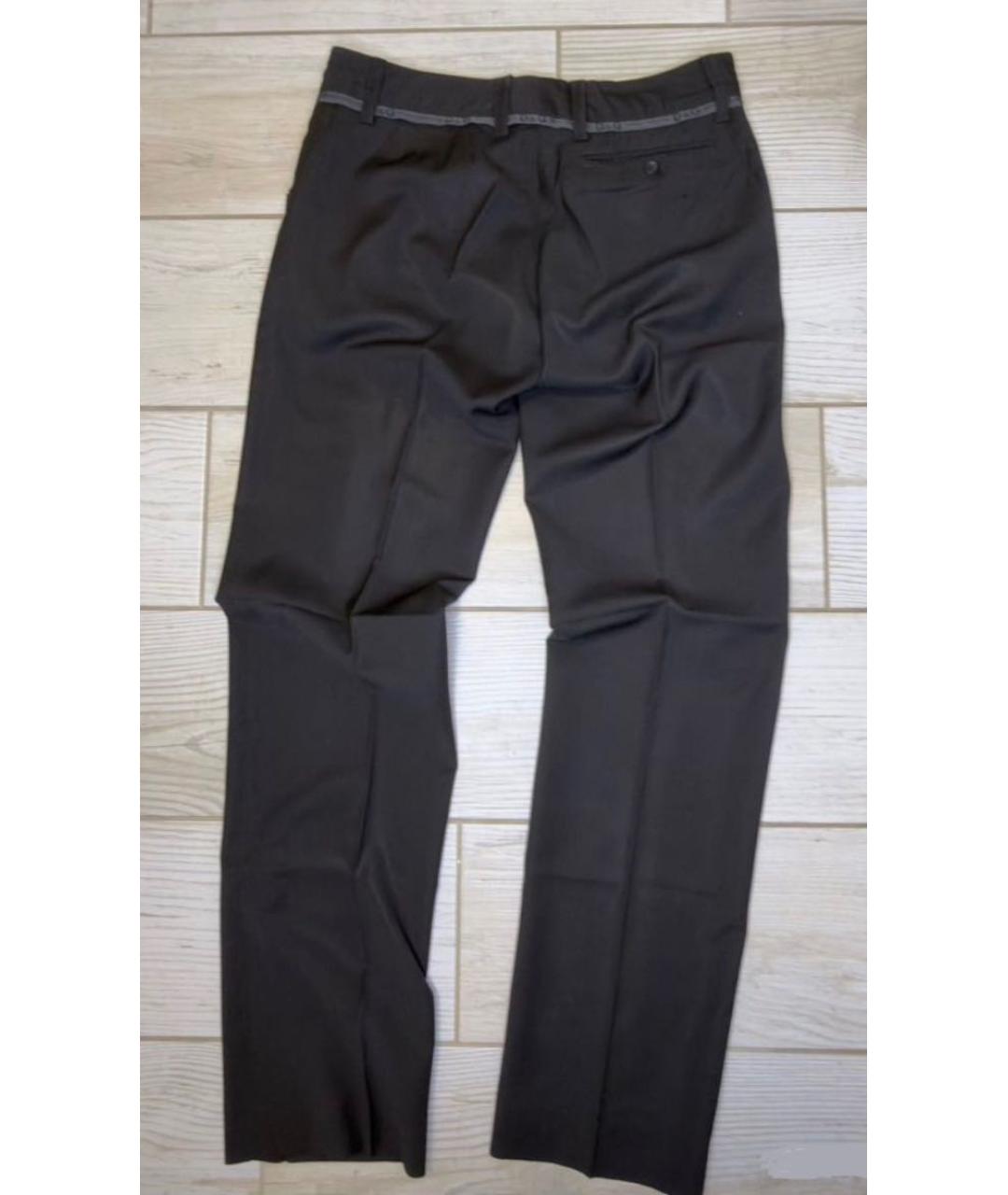 DOLCE&GABBANA Антрацитовые полиэстеровые классические брюки, фото 2