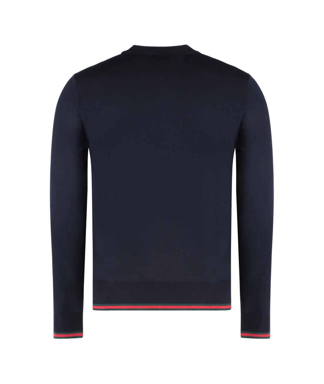 GUCCI Синий шерстяной джемпер / свитер, фото 2