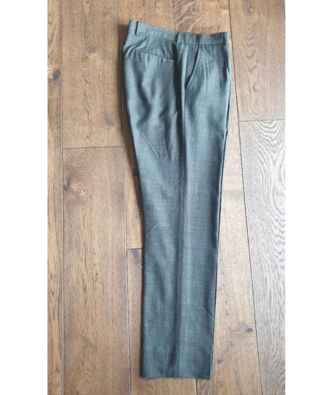 DOLCE&GABBANA Серые вискозные классические брюки, фото 2