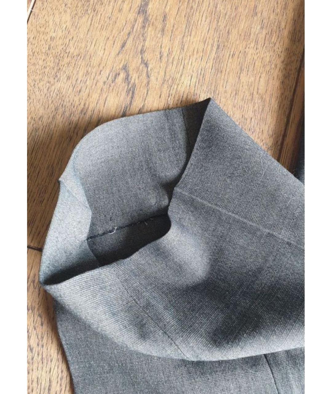 DOLCE&GABBANA Серые вискозные классические брюки, фото 6