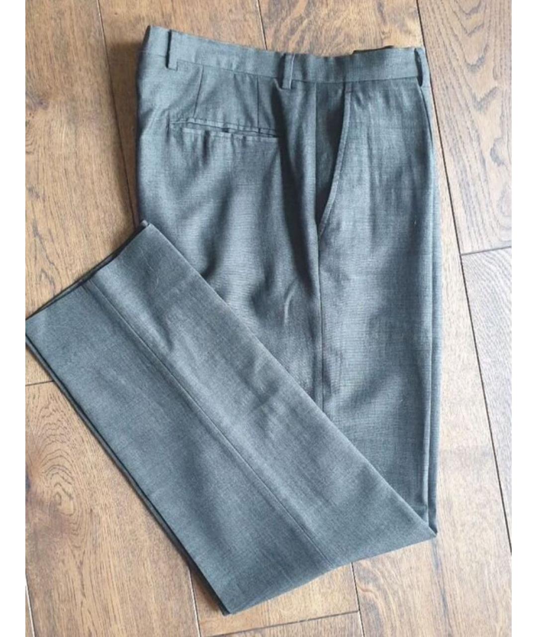 DOLCE&GABBANA Серые вискозные классические брюки, фото 3