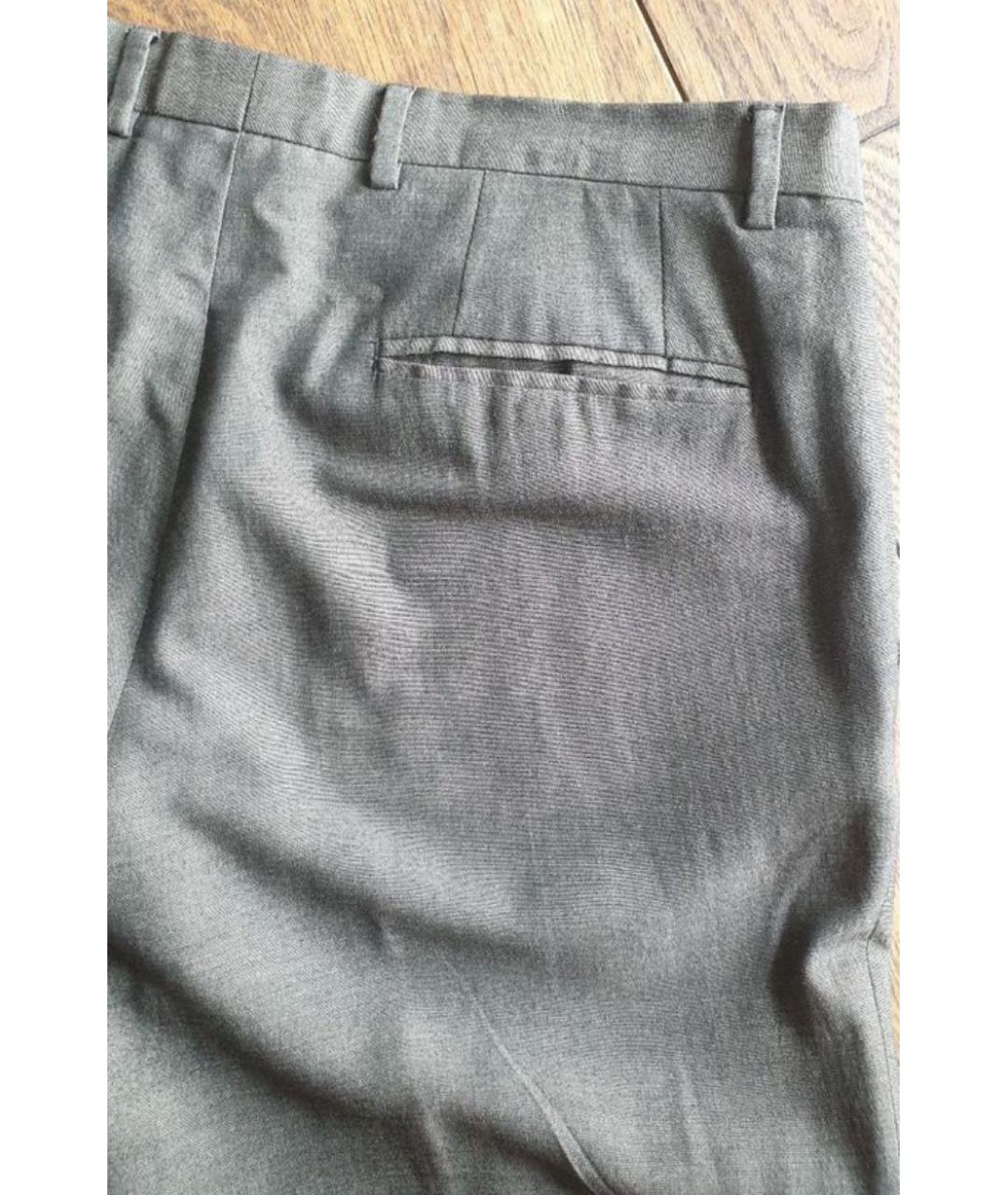 DOLCE&GABBANA Серые вискозные классические брюки, фото 7