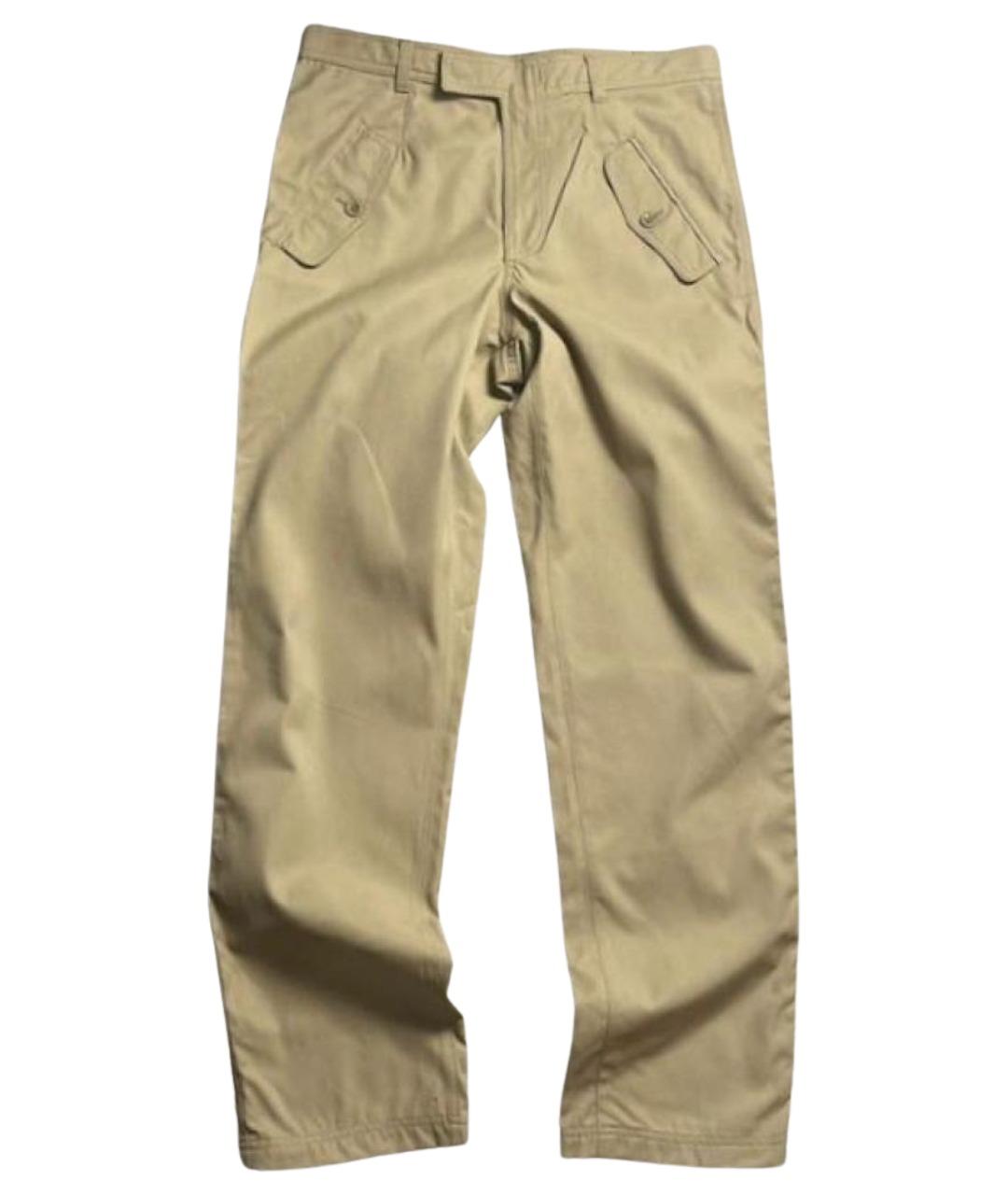 DOLCE&GABBANA Бежевые полиамидовые повседневные брюки, фото 1