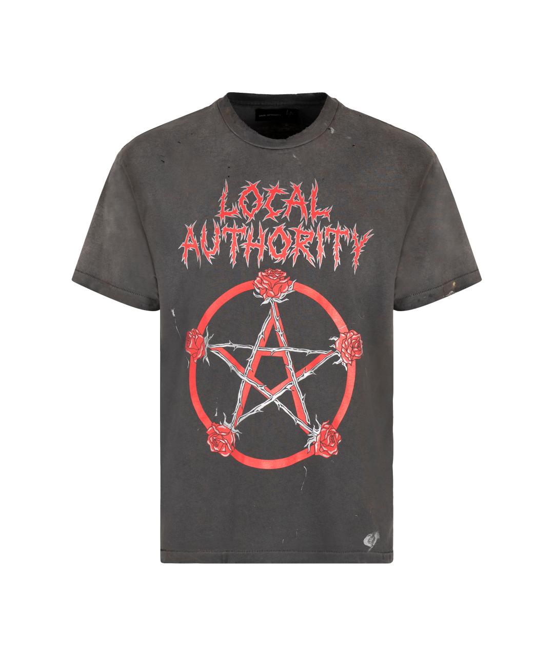 LOCAL AUTHORITY Серая хлопковая футболка, фото 1