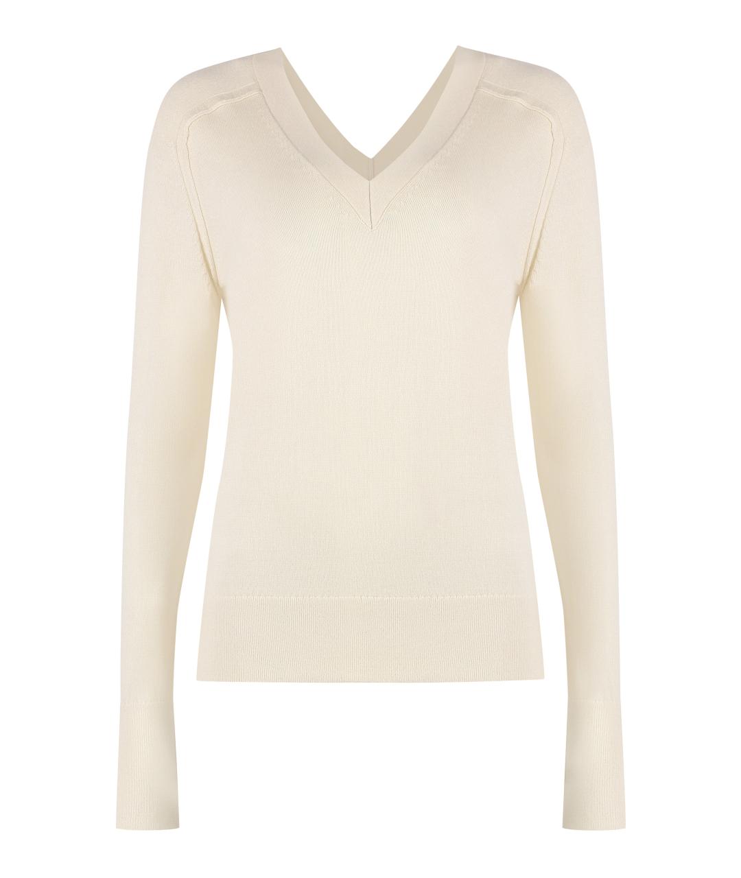 CALVIN KLEIN Бежевый шерстяной джемпер / свитер, фото 1