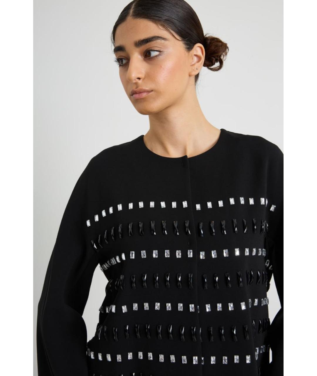 MAX MARA STUDIO Черный ацетатный жакет/пиджак, фото 3