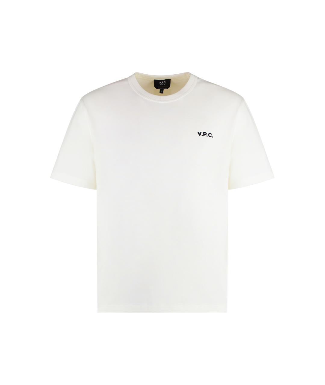 A.P.C. Белая хлопковая футболка, фото 1