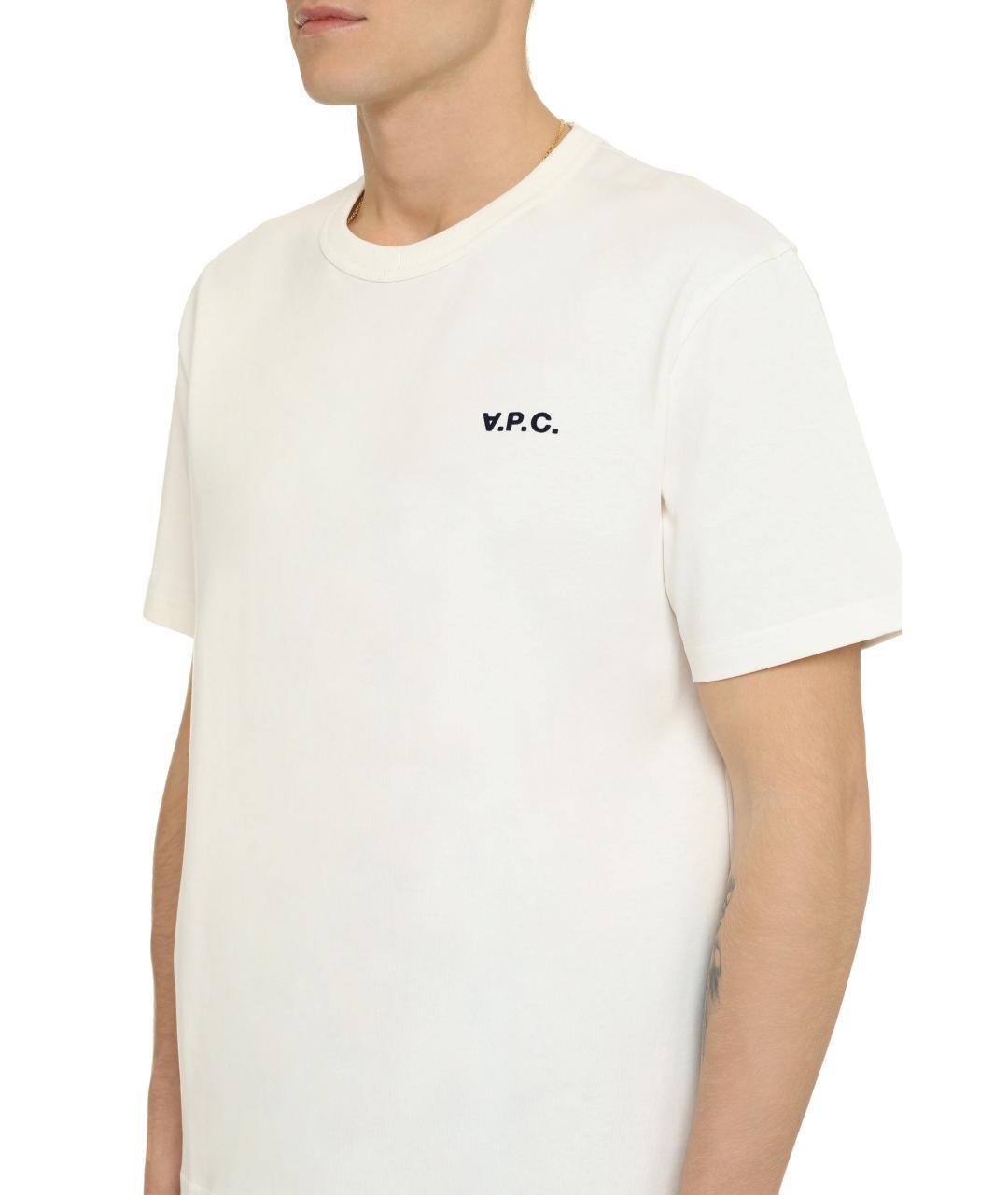 A.P.C. Белая хлопковая футболка, фото 5