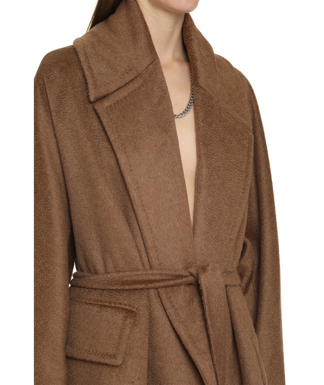 MAX MARA Коричневое кашемировое пальто, фото 5